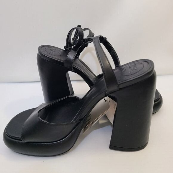 ZARA HIGH-HEEL PLATFORM SANDALS BLACK SIZE 6.5 | 3307/110 - Picture 7 of 13